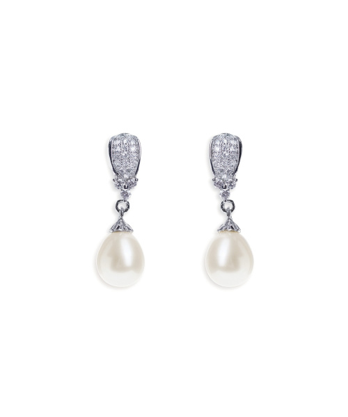 Serrano earrings from ivory and co drop pearl