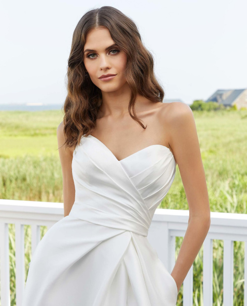 Morilee wedding dress ruched bodice